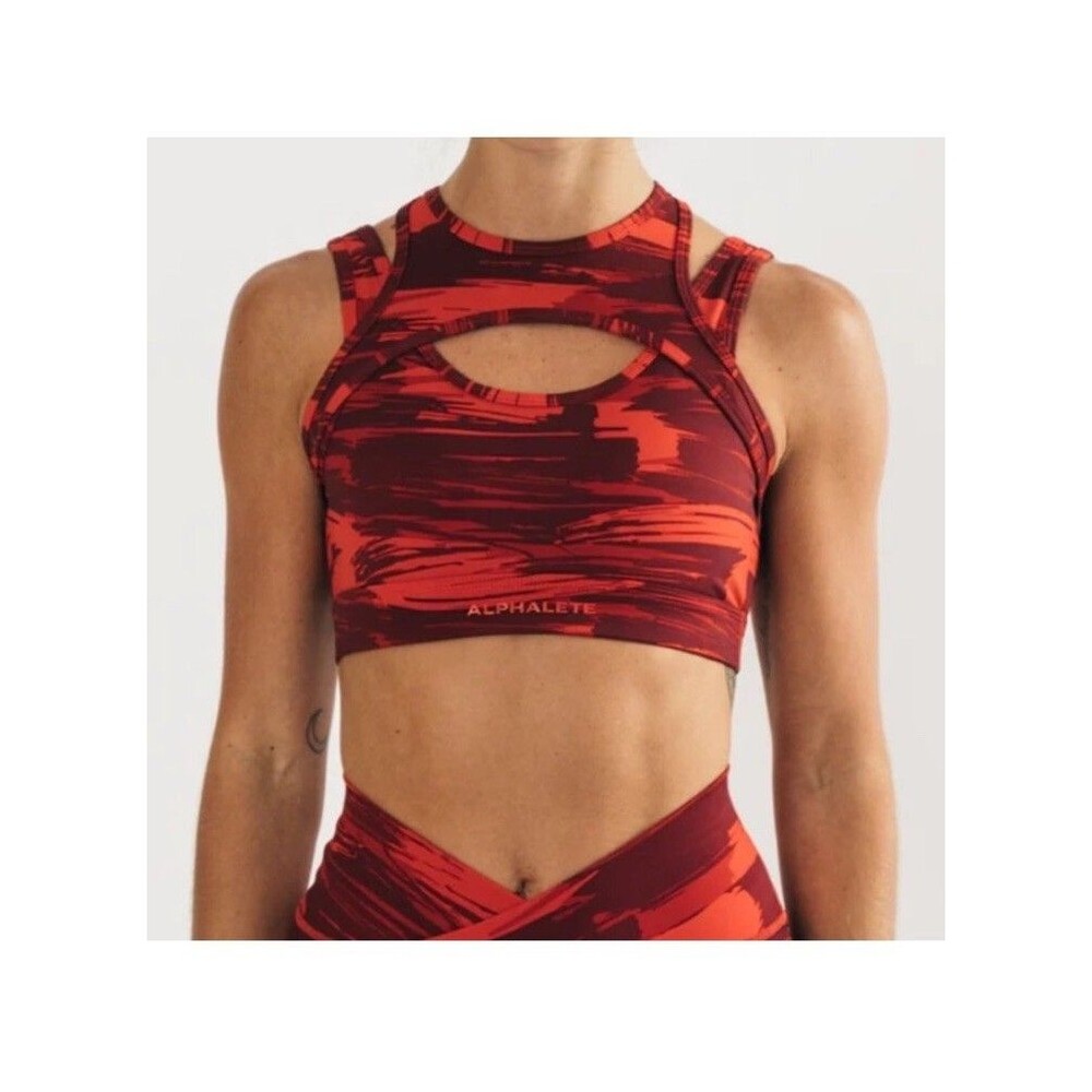 Alphalete Surface Keyhole Bra , Infrared Canvas Camo size XS